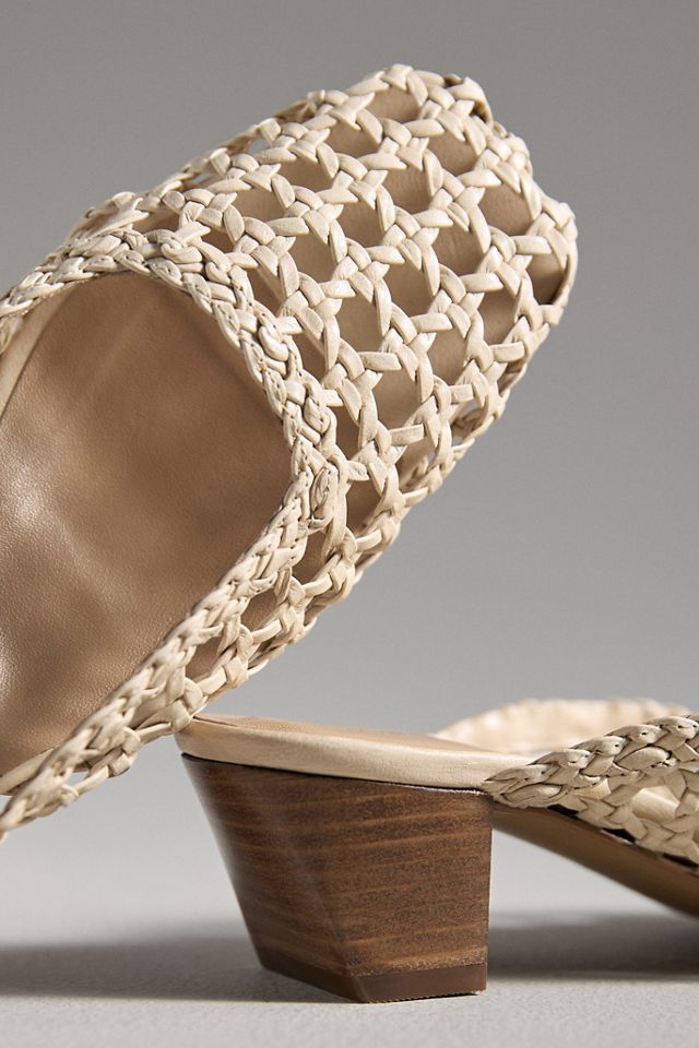 By Anthropologie Woven Mule Heels #2