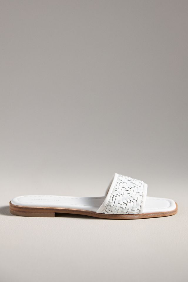 Woven Leather Slide Sandals #1