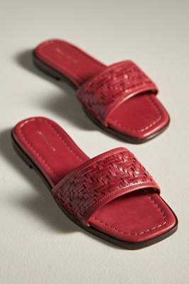 Woven Leather Slide Sandals product page