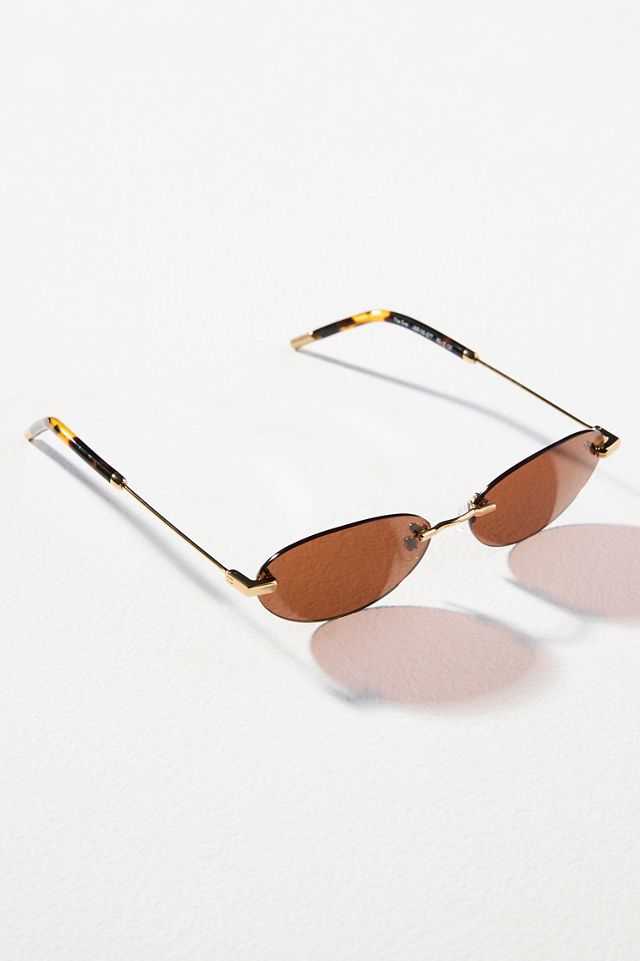 Jenny Bird Frameless Oval Sunglasses #2