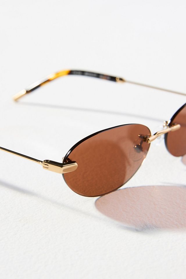 Jenny Bird Frameless Oval Sunglasses #3