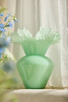 Ruffled Glass Vase