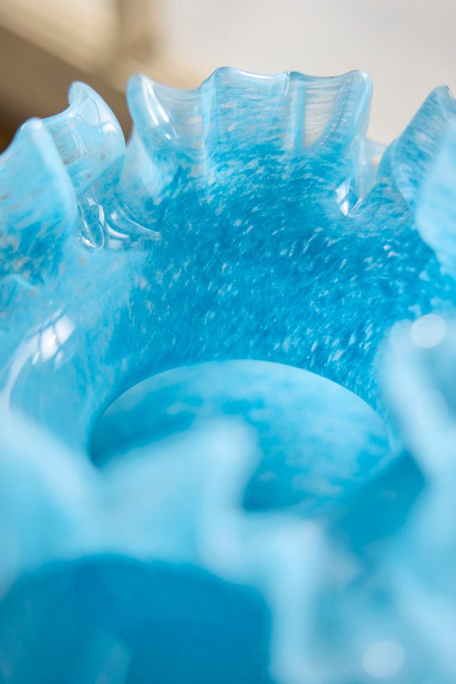 Ruffled Glass Bud Vase #3