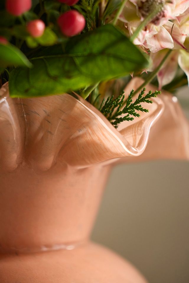 Ruffled Glass Bud Vase #1