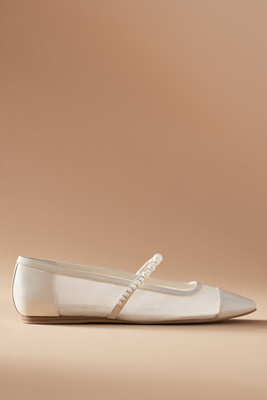 Dolce Vita Rollin Pearl Ballet Flats In White