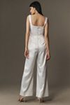 BHLDN Sleeveless Satin Flared Jumpsuit