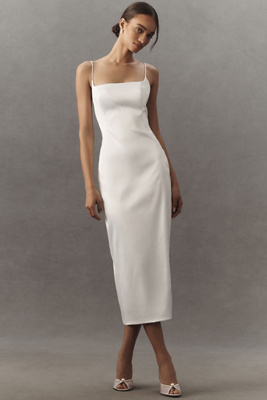 パーティードレス BHLDN Applique Square-Neck Fit & Flare Midi Dress BHLDN Appliqué Square-Neck Fit & Flare Midi Dress