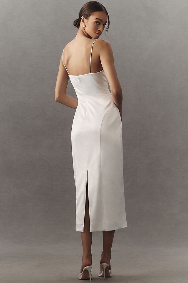 white silk long dress Eternal Flame Pearl Strap Midi Off With its fluid silhouette and the soft caress of silk against the skin Buy Lily White Silk Dresses
