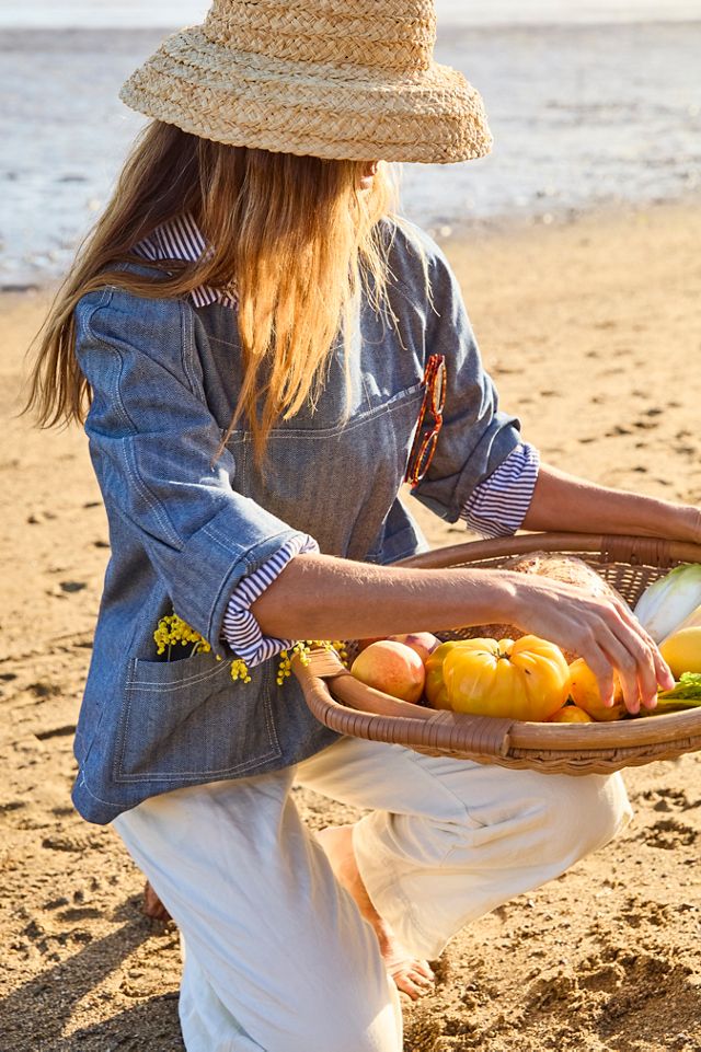 Terrain x Of Dress Gardening Smock, Denim Herringbone #2