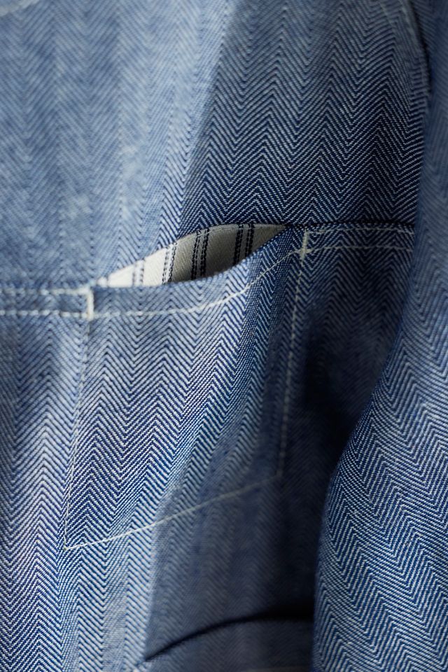 Terrain x Of Dress Gardening Smock, Denim Herringbone #6