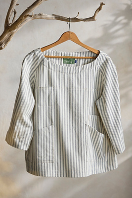 Terrain X Of Dress Gardening Smock, Ticking Stripe In Multicolor