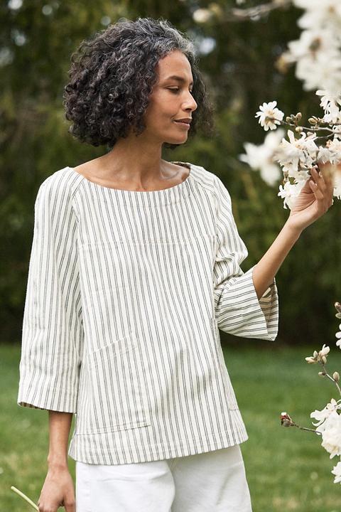Terrain x Of Dress Gardening Smock, Ticking Stripe