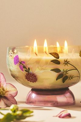 Maye Floral Jasmine & Sandalwood Glass Candle