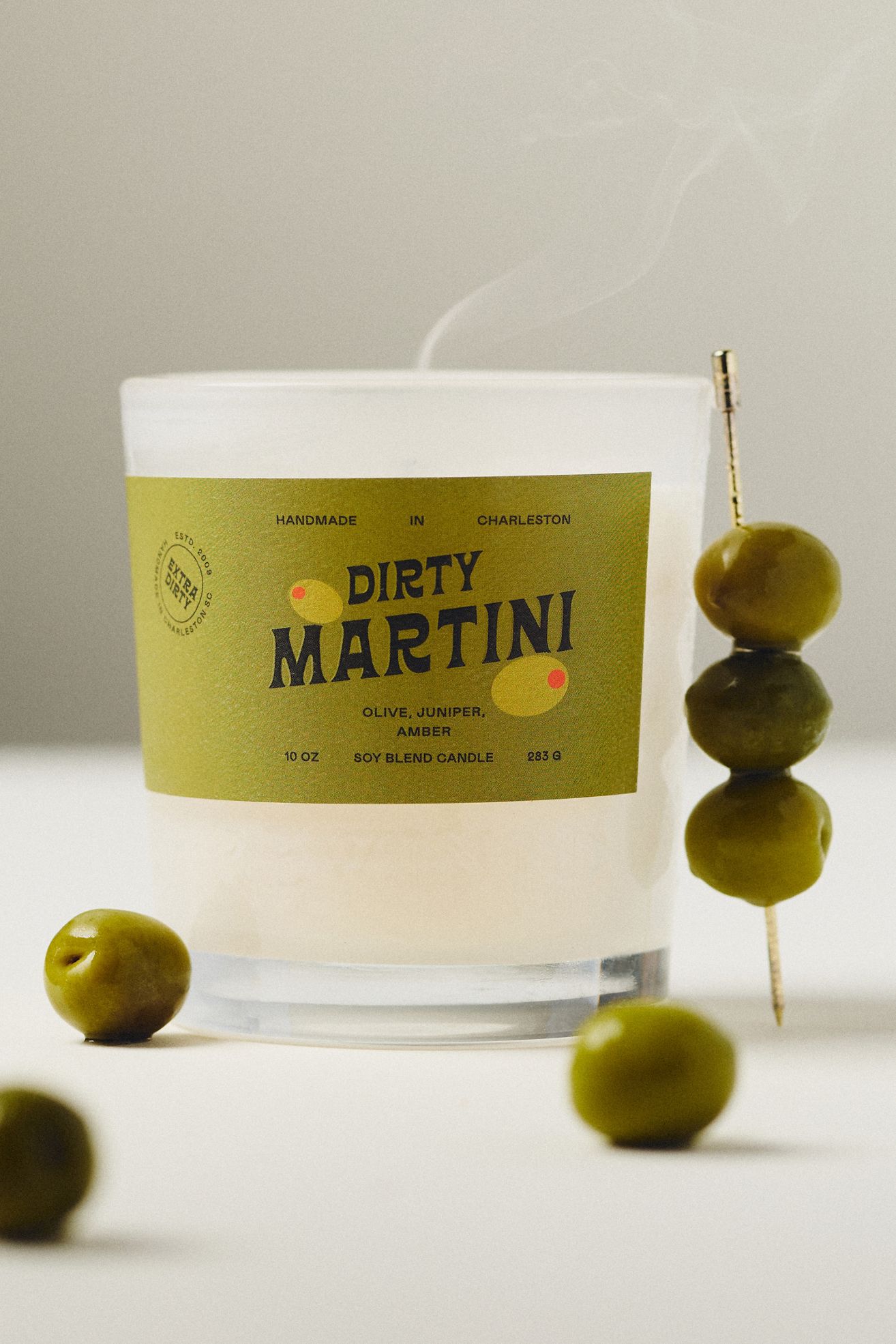 Rewined Dirty Martini Glass Candle - Dirty Martini, Standard, S