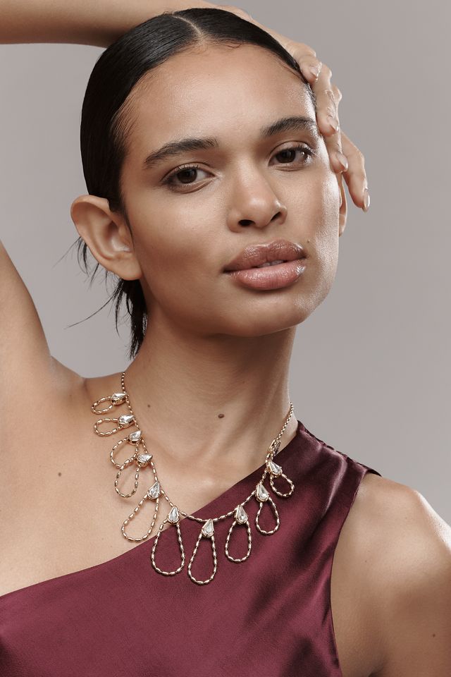 Crystal Scallop Necklace #1