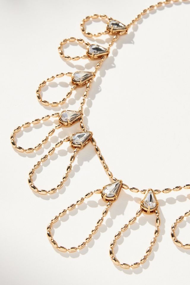 Crystal Scallop Necklace #3