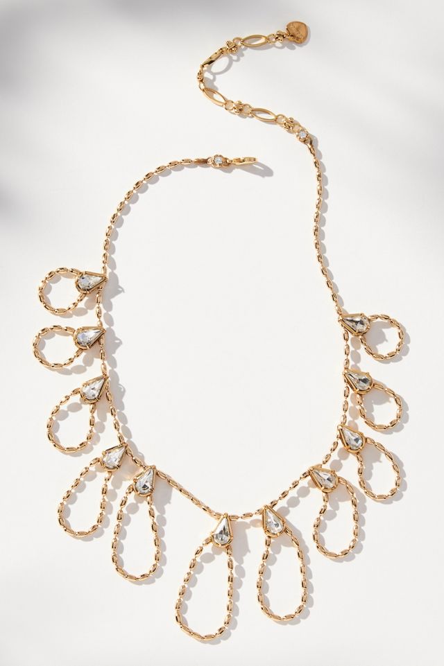Crystal Scallop Necklace #2
