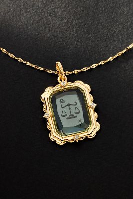Framed Zodiac Pendant Necklace