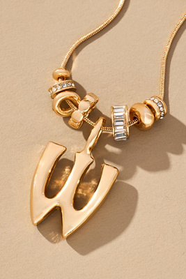 By Anthropologie Charm Bubble Letter Monogram Necklace In Multicolor