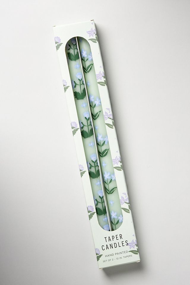 Franny Handpainted Taper Candles, Set of 2 #2
