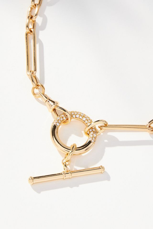 Crystal Paperclip Necklace #3