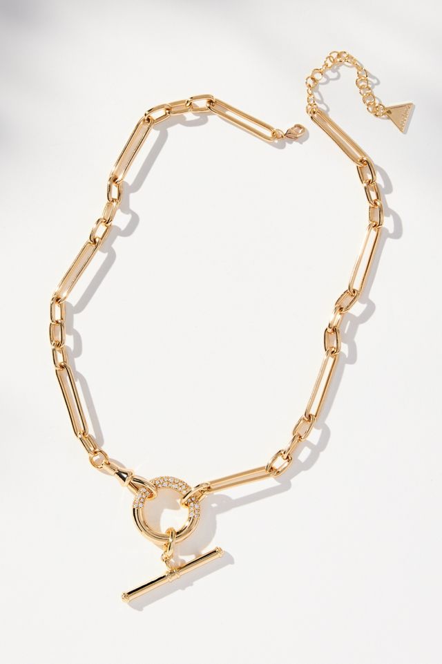 Crystal Paperclip Necklace #2