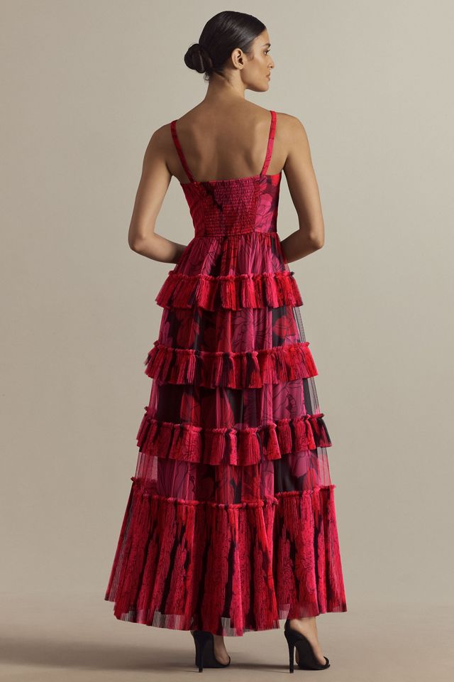 Hutch Freya Sleeveless Tiered Tulle Maxi Dress #1