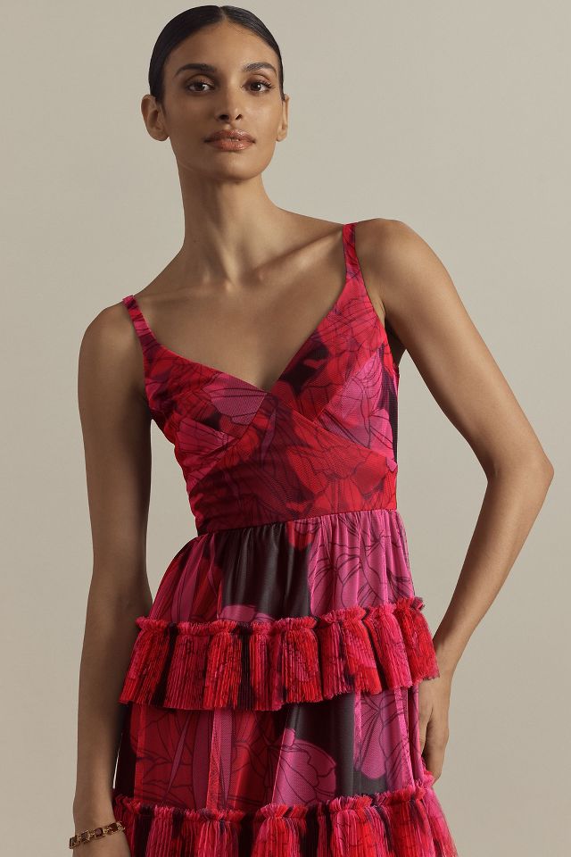 Hutch Freya Sleeveless Tiered Tulle Maxi Dress #2