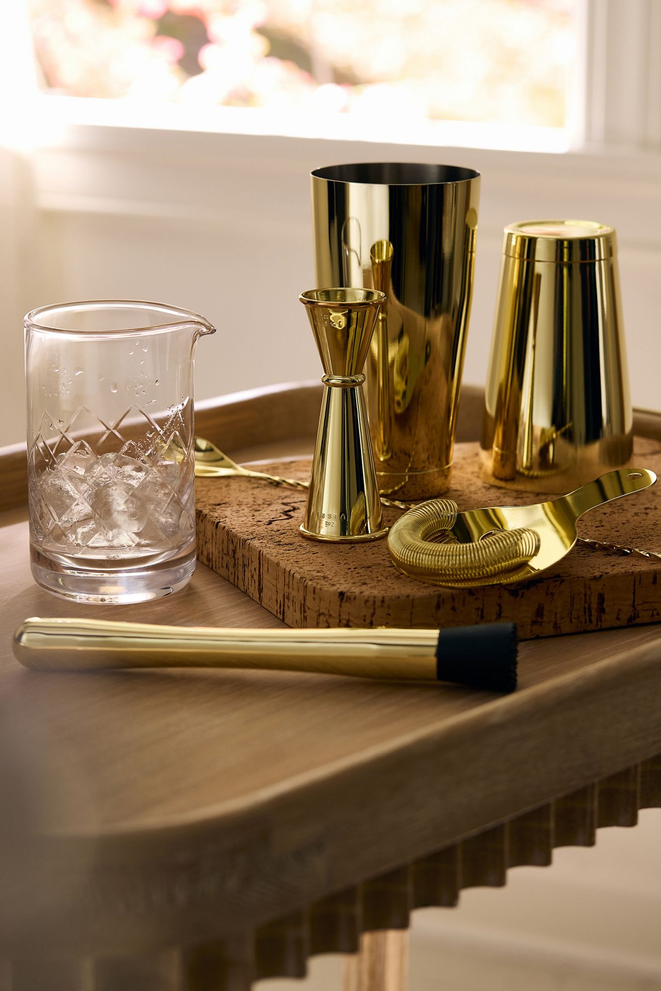 Viski 7-Piece Stainless Steel Barware Set - Gold, Standard, Set of 7
