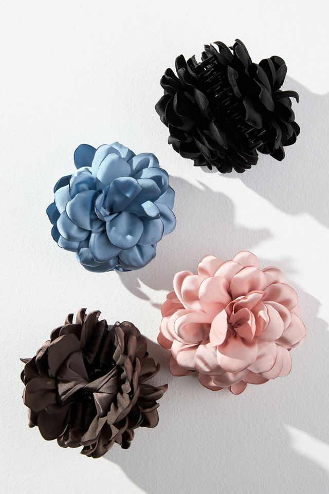 Fabric Rose Hair Claw Clip #1