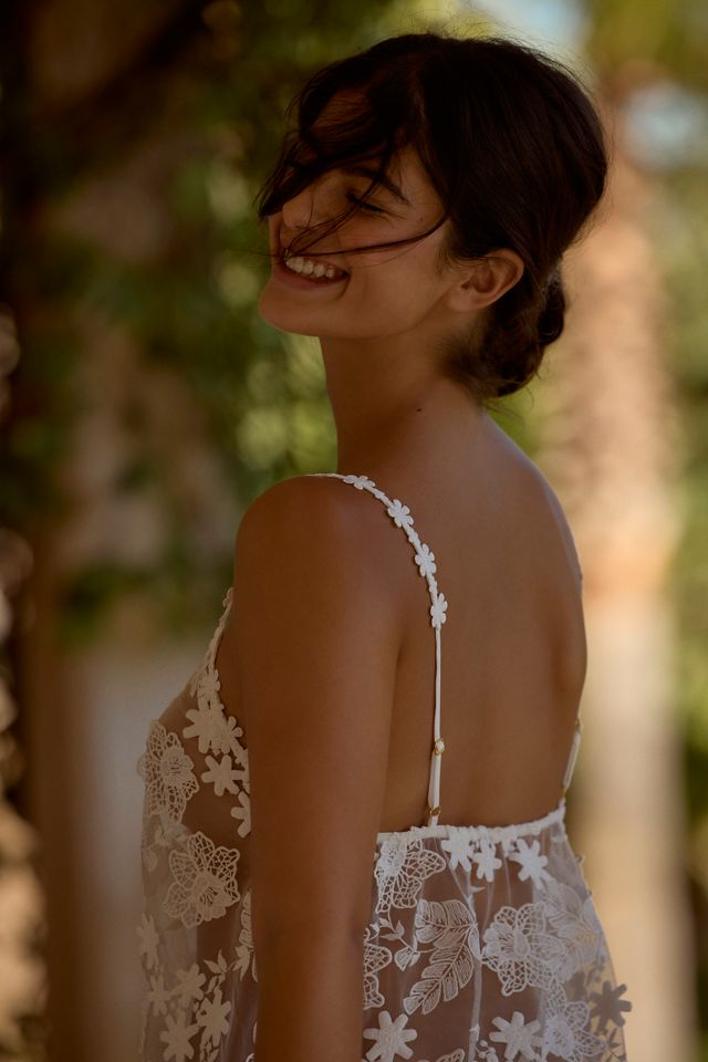 Flora Nikrooz Marjorie Floral Embroidered Lace Chemise #1