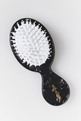 Solar Eclipse Handpainted Compact 2-1 Perfect Daily Brush In Black