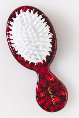 Solar Eclipse Handpainted Compact 2-1 Perfect Daily Brush In Red