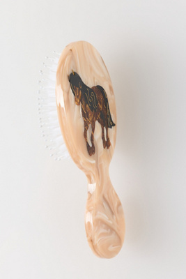 Solar Eclipse Handpainted Compact 2-1 Perfect Daily Brush In Beige
