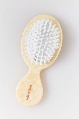 Solar Eclipse Handpainted Compact 2-1 Perfect Daily Brush In White