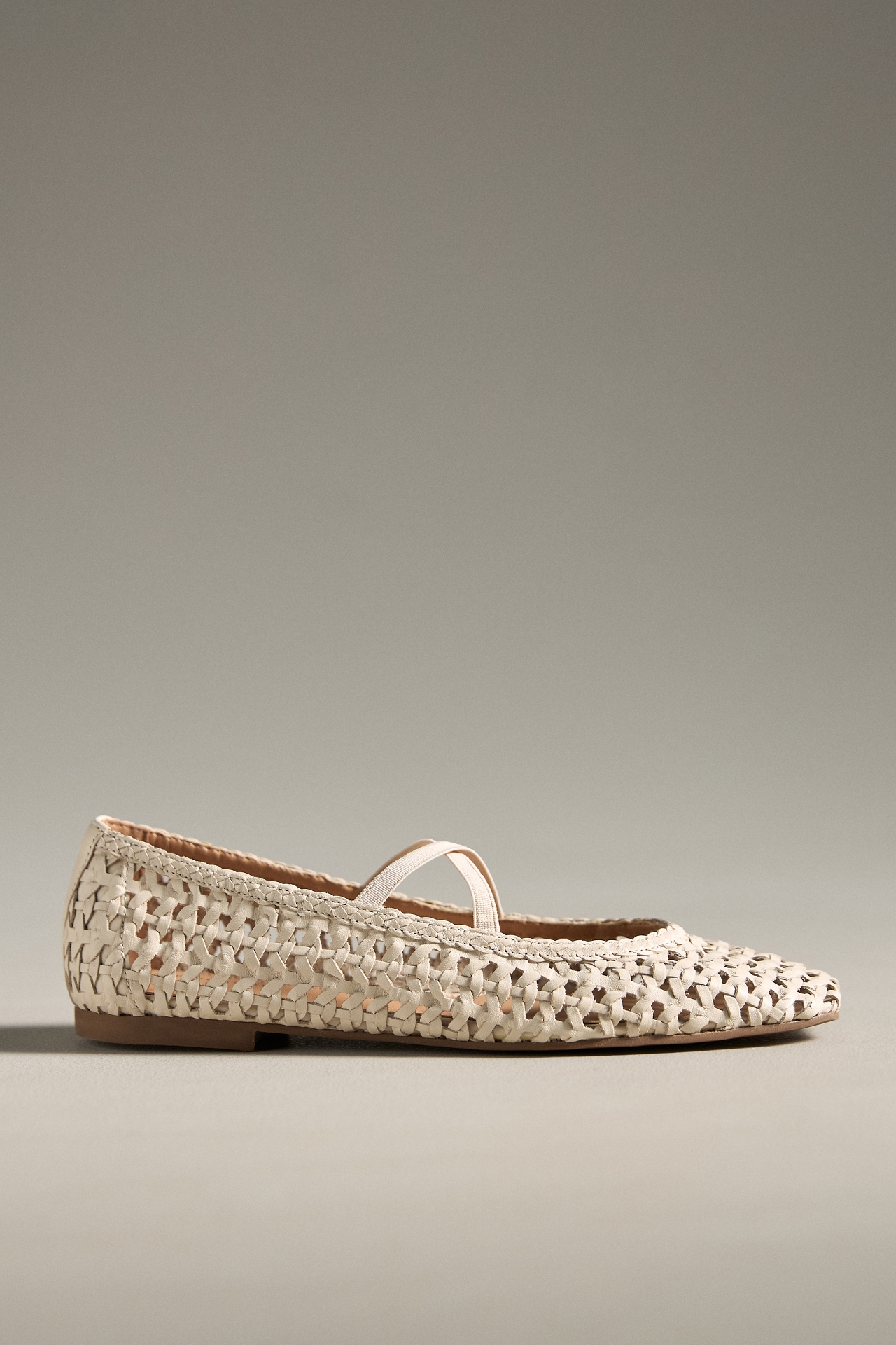 By Anthropologie Woven Leather Ballet Flats