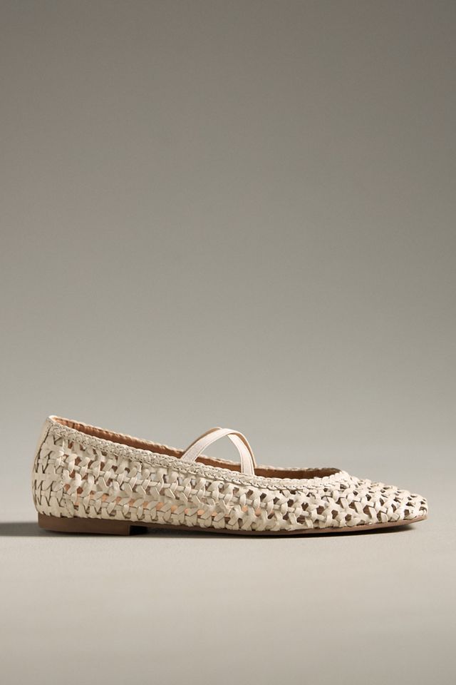 By Anthropologie Woven Leather Ballet Flats #1