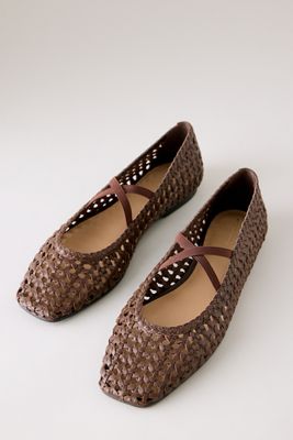 Ballerines en cuir tressé By Anthropologie