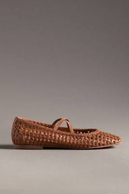 By Anthropologie Kierstan Woven Leather Ballet Flats