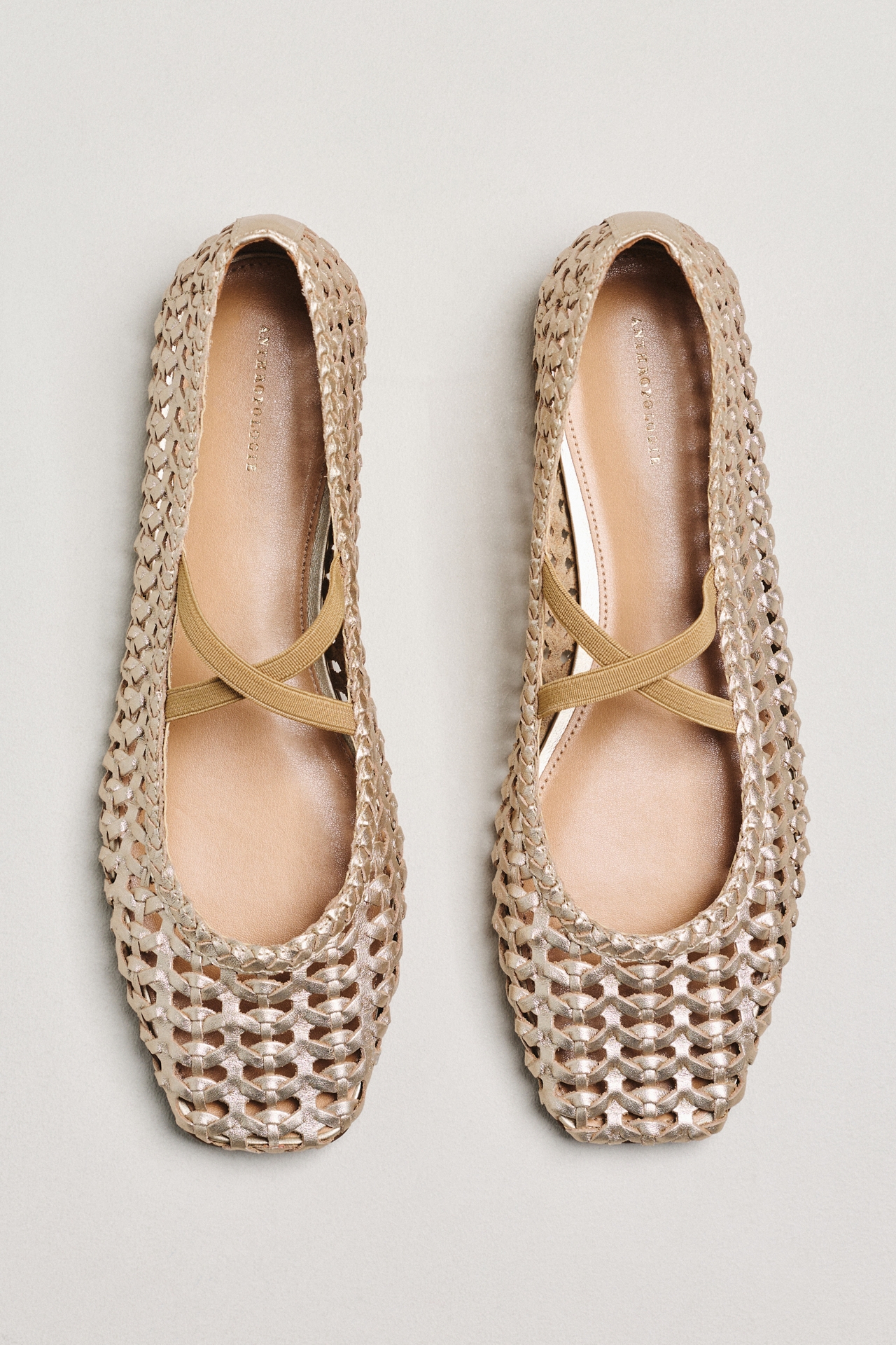 By Anthropologie Kierstan Woven Leather Ballet Flats