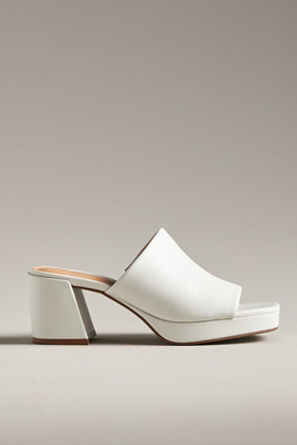 Shop Maeve Platform Mule Heels In White