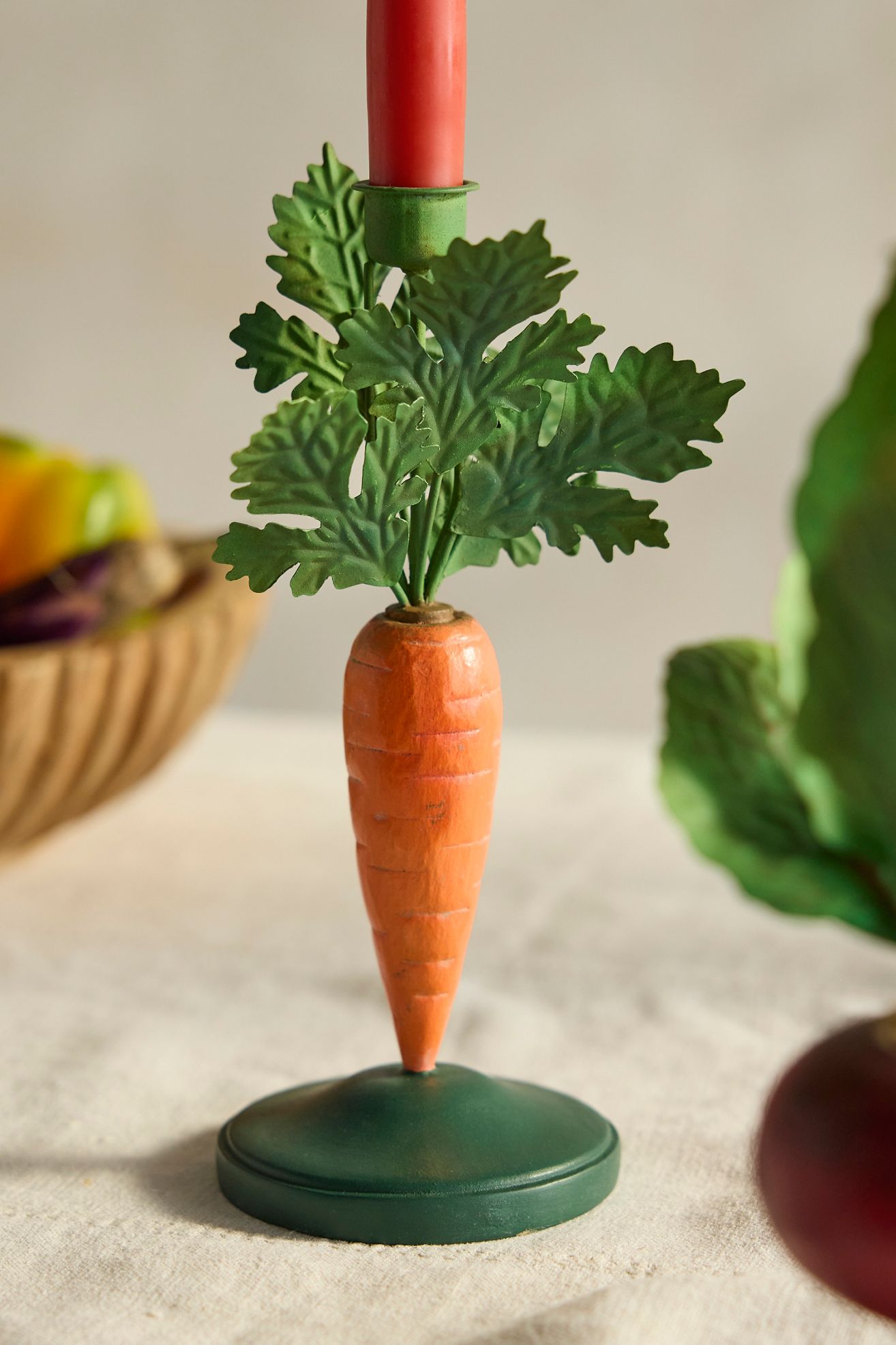 Vegetable Taper Holder - Carrot