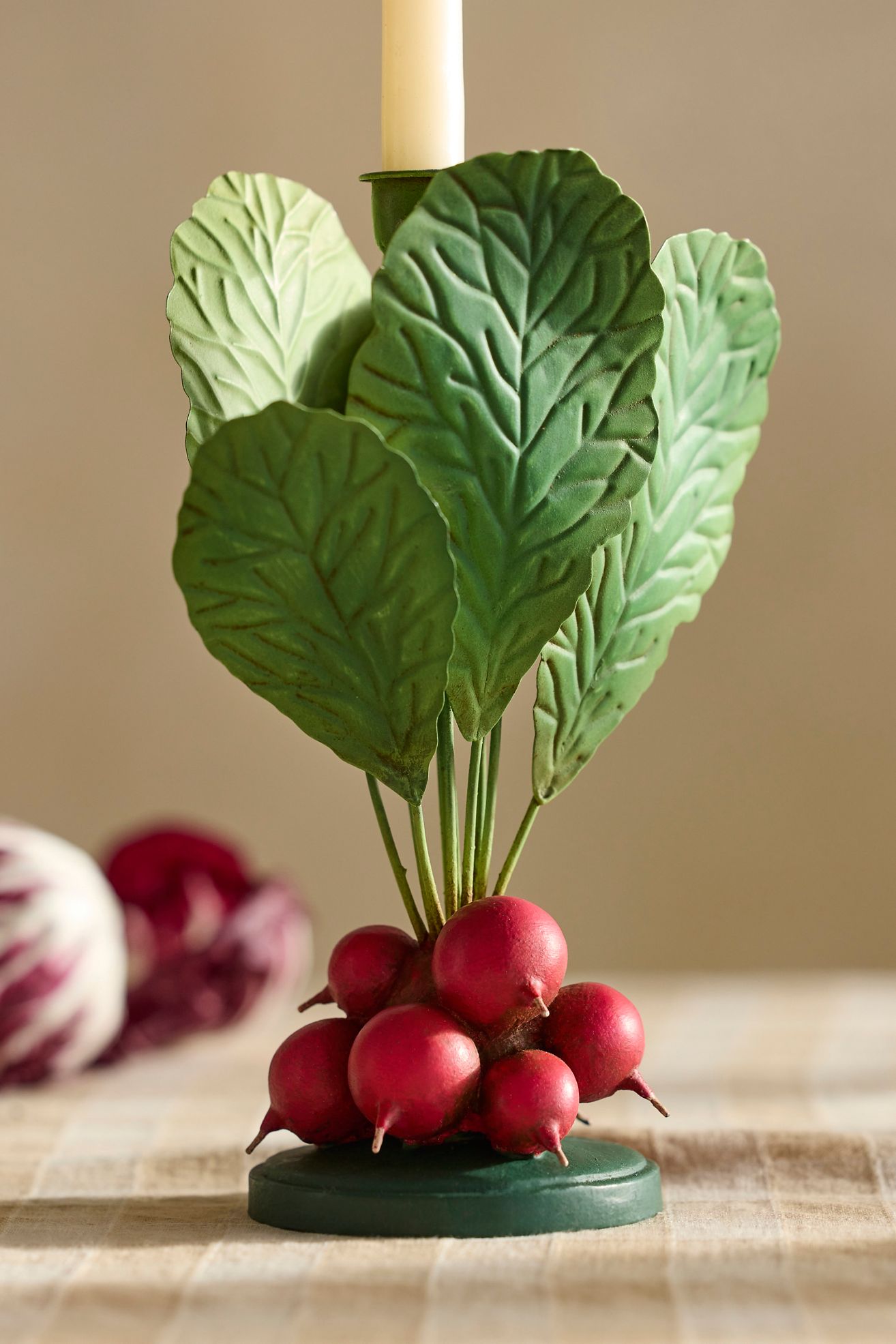 Vegetable Taper Holder - Radishes