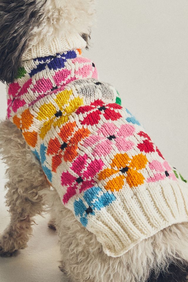 Hand-Knit Chilly Dog Pet Sweater #1