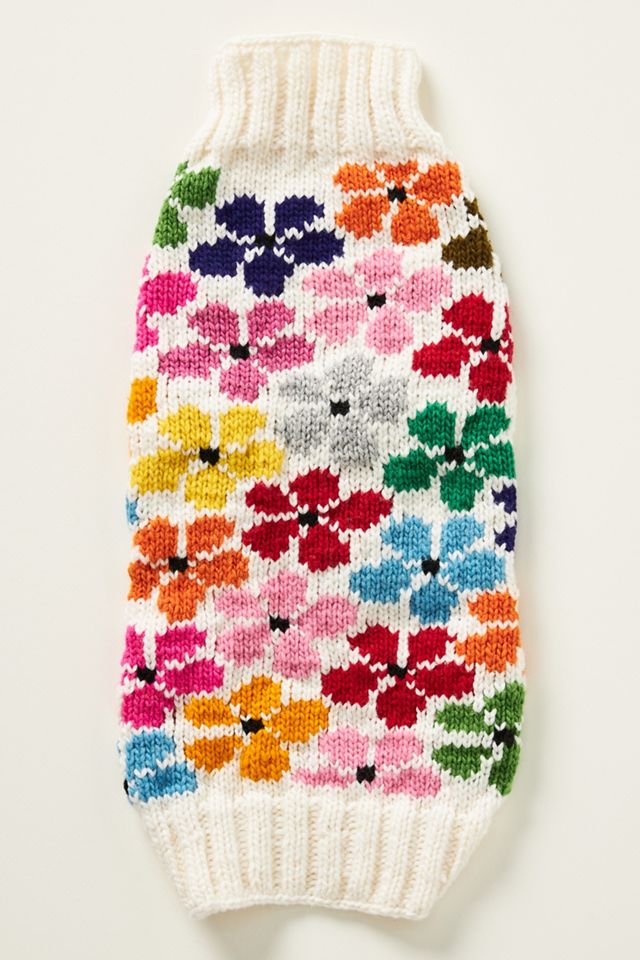Hand-Knit Chilly Dog Pet Sweater #2
