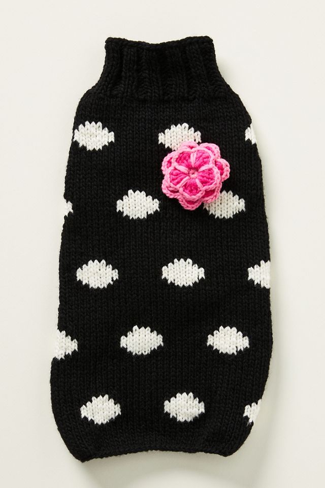 Hand-Knit Chilly Dog Pet Sweater #2