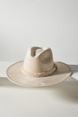 Asn Hats Suede Margot Rancher In Beige