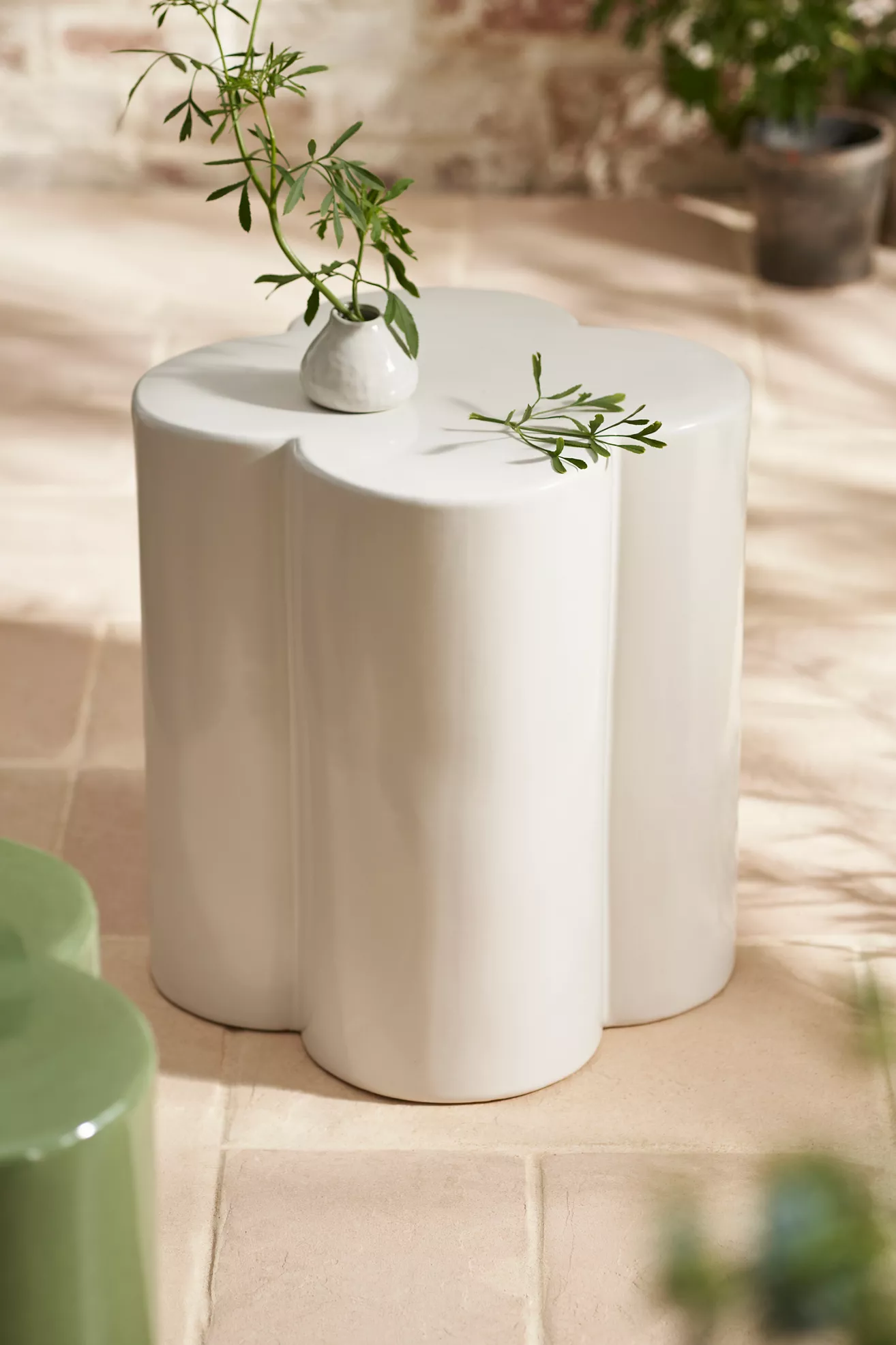 Clover Ceramic Side Table - thumbnail 4
