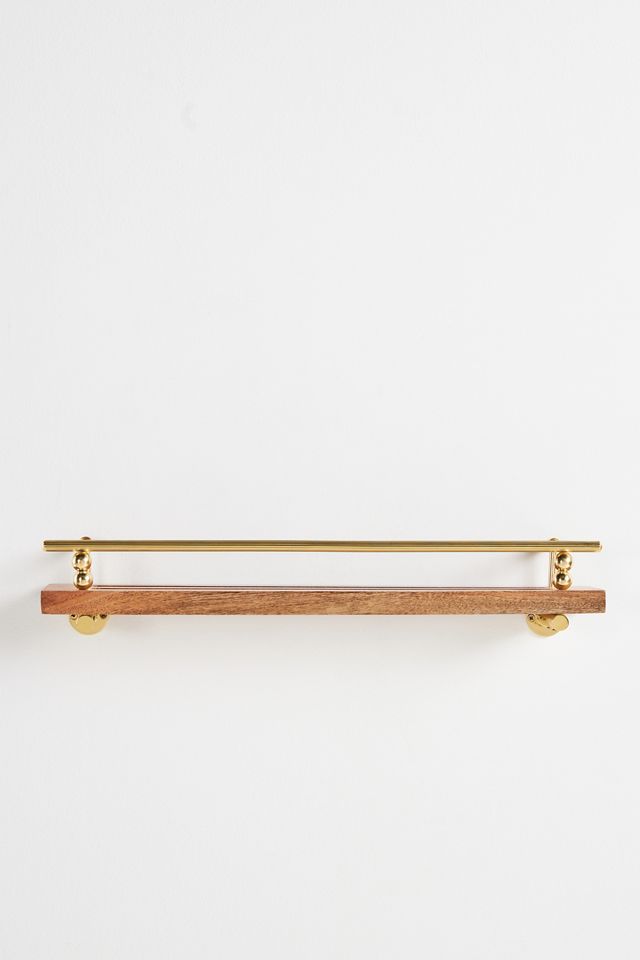Aldina Acacia Wood & Brass Plate & Spice Rack #2