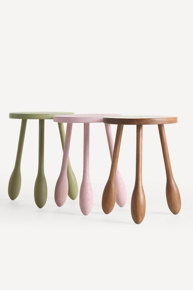 LALA Reimagined Sculptural Oak Side Table #3